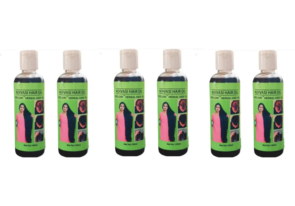 3 Month Pack of 600mL Original Adivasi Neelgiri Herbal Hair Oil hair oil