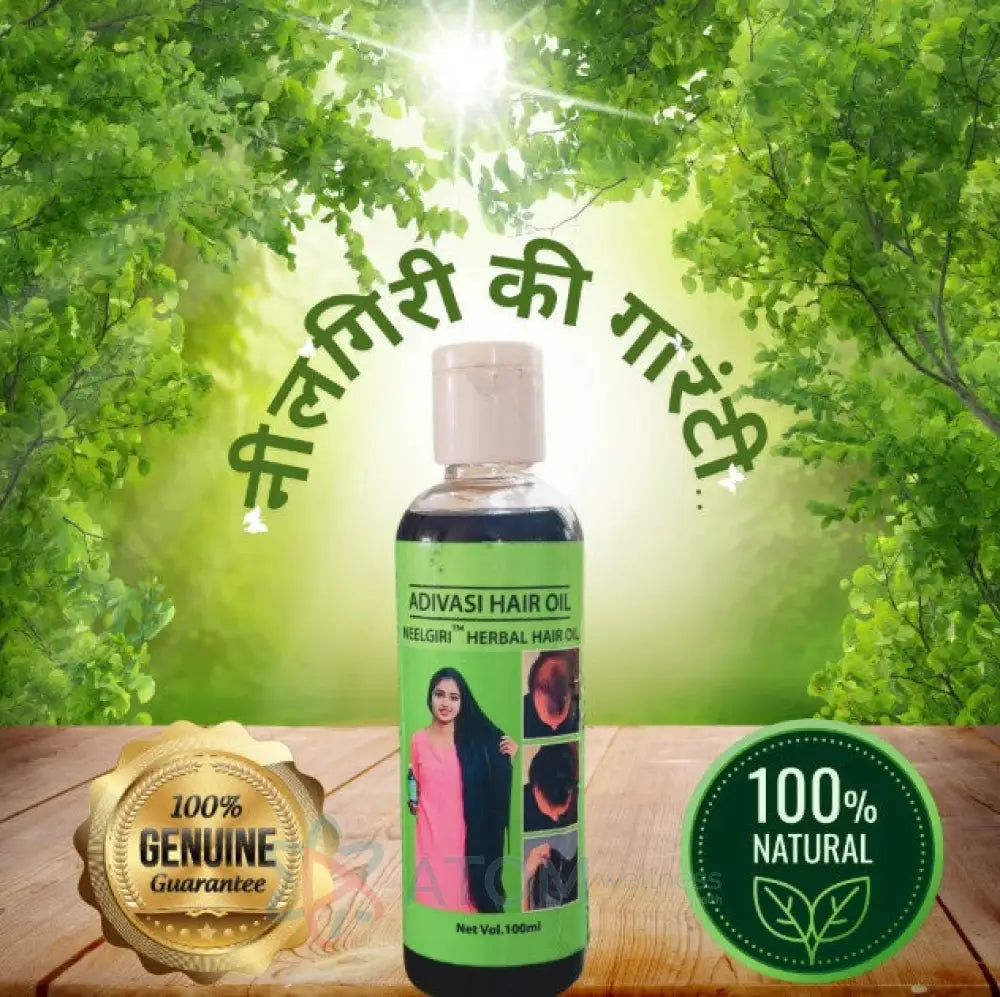 3 Month Pack of 600mL Original Adivasi Neelgiri Herbal Hair Oil hair oil