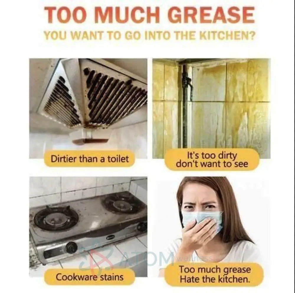 All - Purpose Stain Cleaner Kitchen Cleaner Bathroom & Dedusting Spray Oil Grease Remover Buy 1 Get