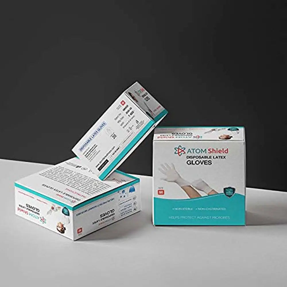 Atom Shield Protective Latex Gloves Travel Pack (20 Pcs)