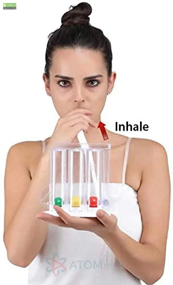 Atom Wellness Spirometer 3 Ball Lung Exerciser For Breathing Exercise | Respirometer Regular
