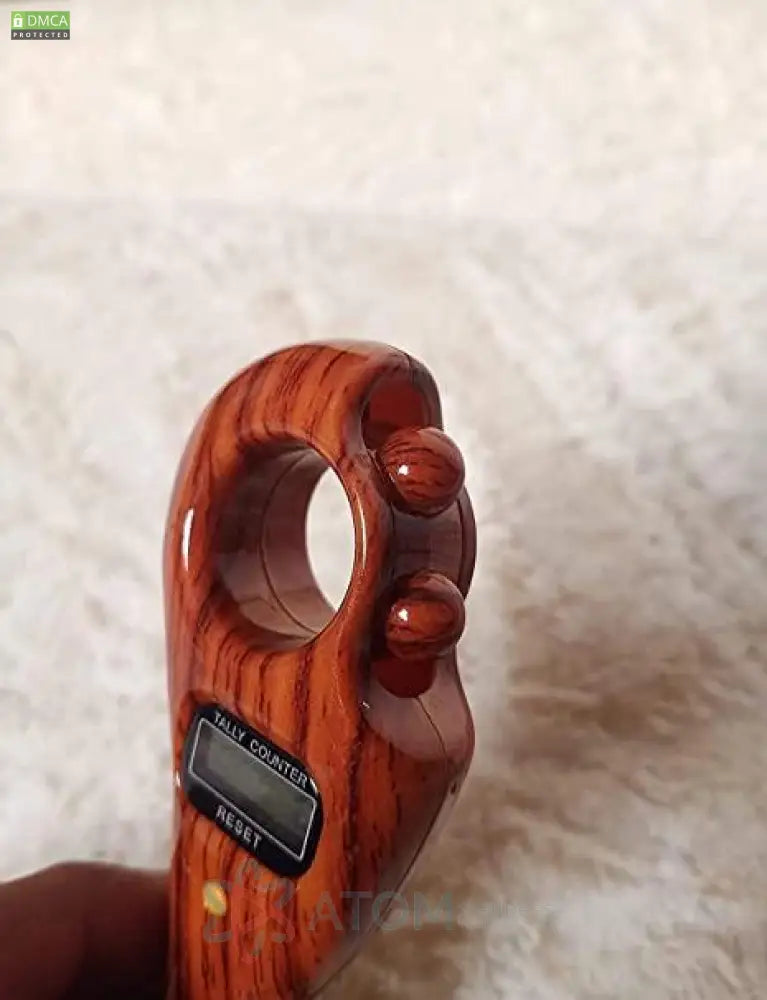 Digital Tally Counter with Adjustable Finger Ring | 5-Channel Manual Number Counting Machine for Tasbeeh & Sports (Wood