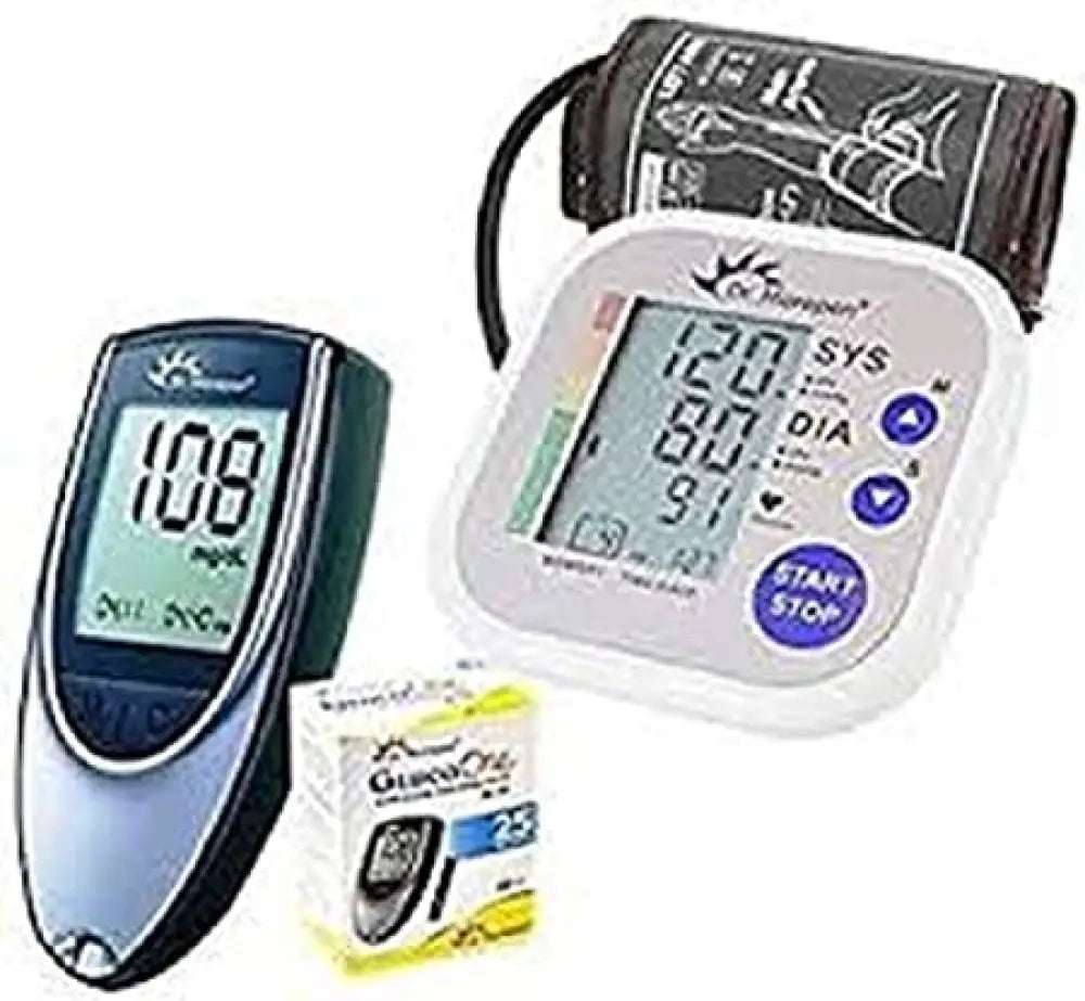 Dr. Morepen Bp02 Blood Pressure Monitor And Bg03 Glucose Check Combo (Black) Regular