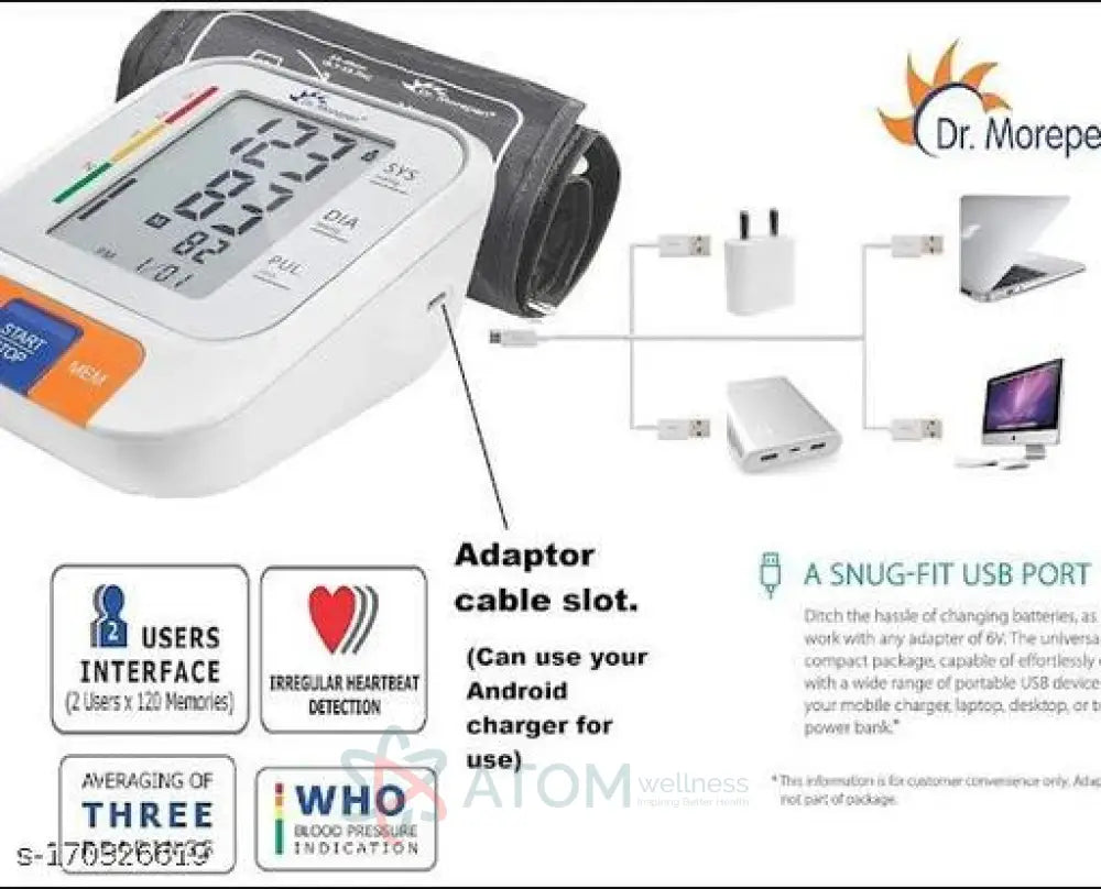 Dr. Morepen Bp15 With Glucometer Bg03 And 50Strips Free Atomshield 3Ply Mask 50. Health Monitor