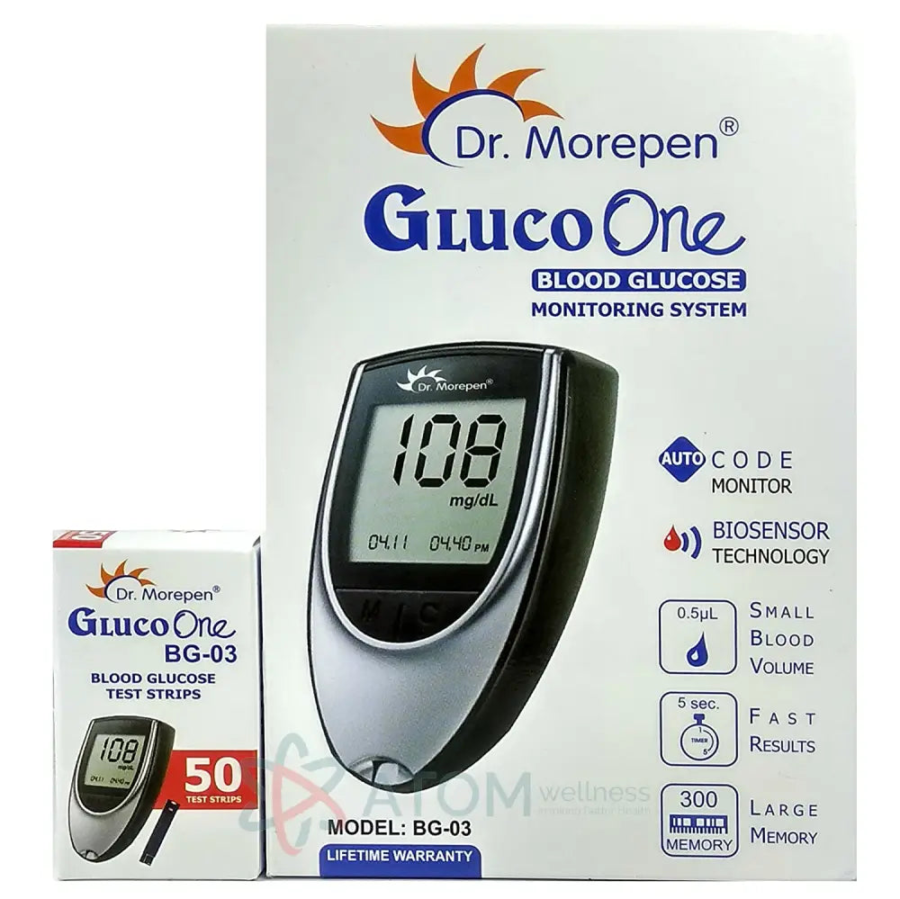 Dr. Morepen Bp15 With Glucometer Bg03 And 50Strips Free Atomshield 3Ply Mask 50. Health Monitor