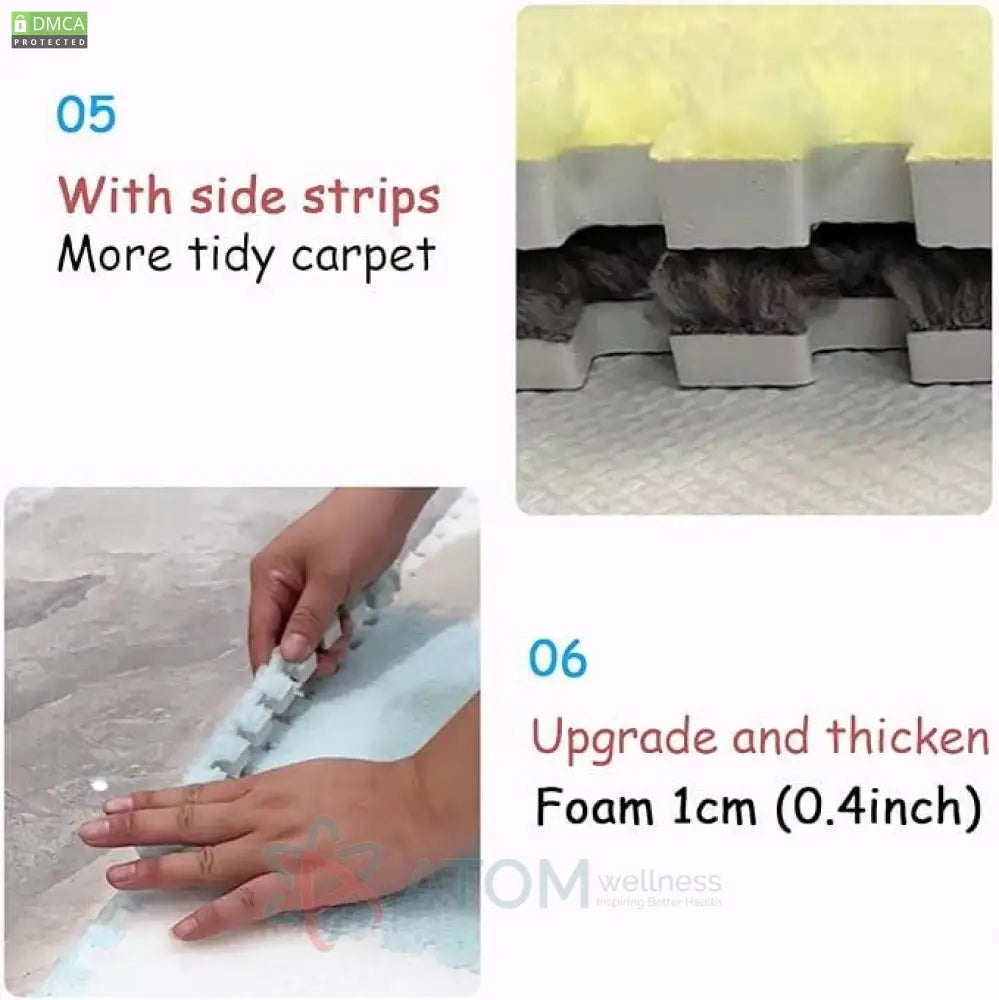 Interlocking Carpet Tiles Mat (6pc)