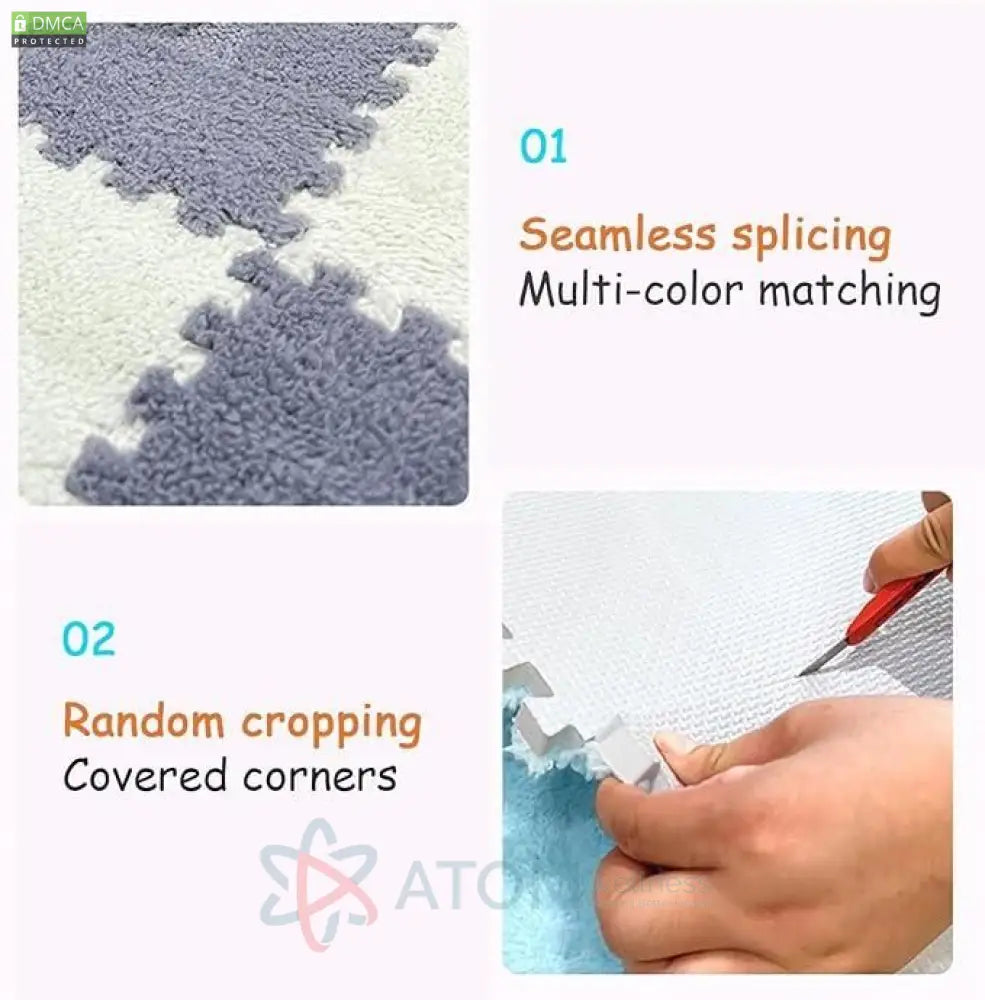 Interlocking Carpet Tiles Mat (6pc)