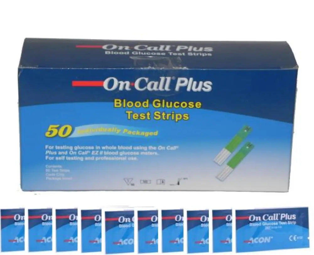 On Call Plus Individual Glucometer Strips Pack Of 100
