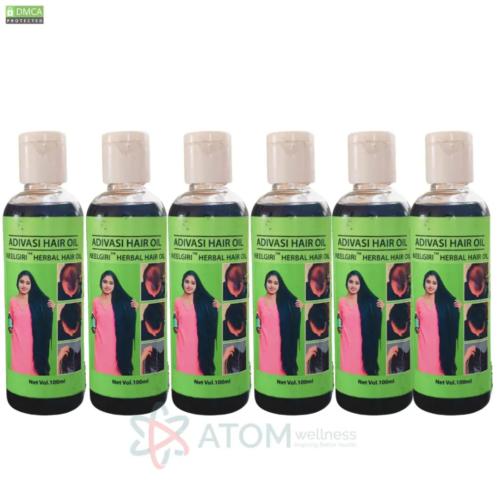 Original Adivasi Neelgiri™ Herbal Hair Oil 100Ml 6 Pack Hair Oil
