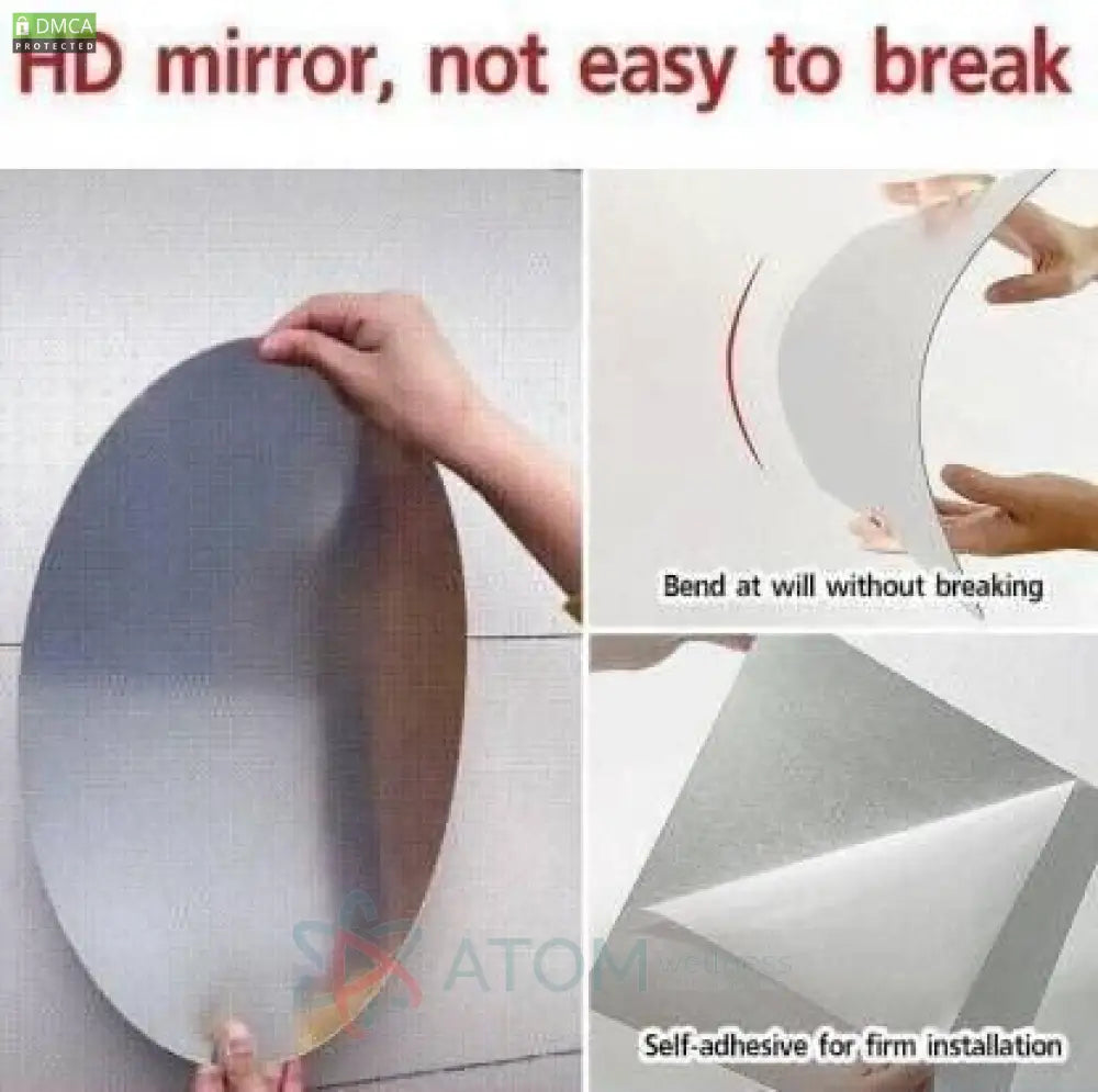 Combo Of Oval Shape & Square Mirror (Pack 2)