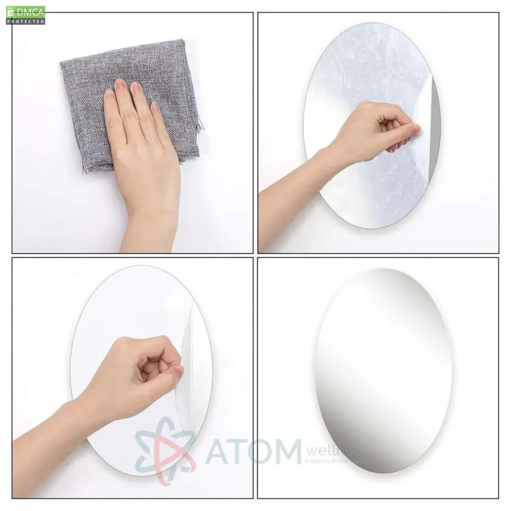Combo Of Oval Shape & Square Mirror (Pack 2)