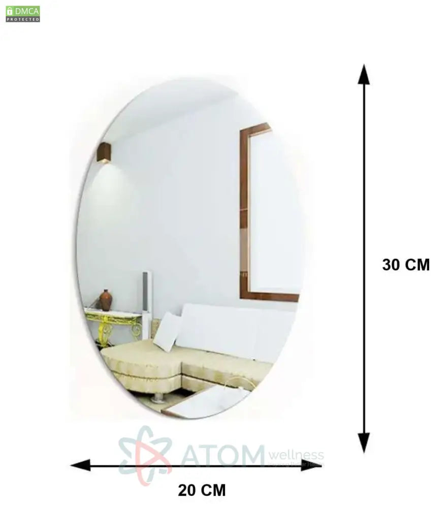Combo Of Oval Shape & Square Mirror (Pack 2)