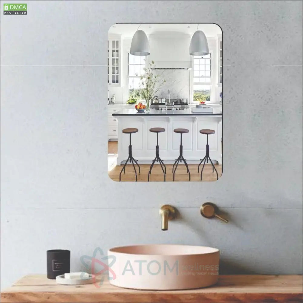 Combo Of Oval Shape & Square Mirror (Pack 2)