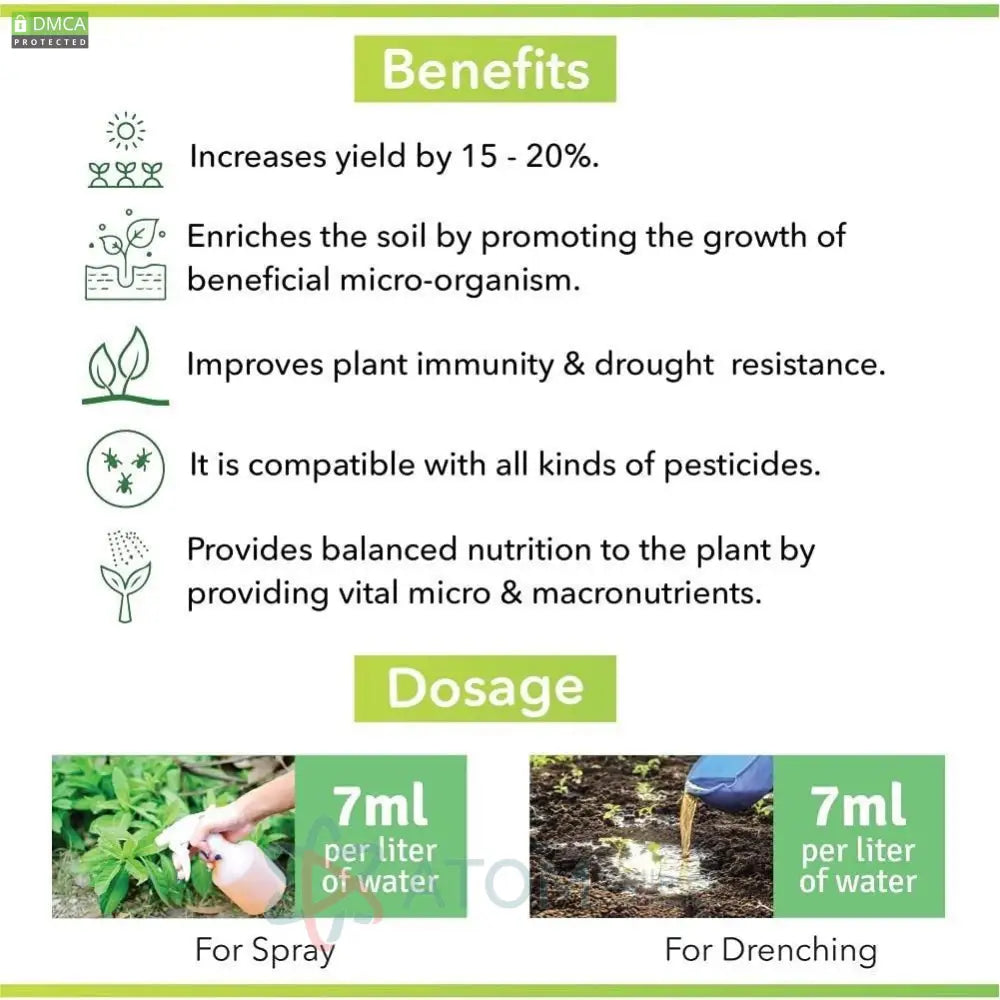 Plant Boost Organic Liquid Biofertilizer Growth Enhancer For All Crops (Pack Of 4)