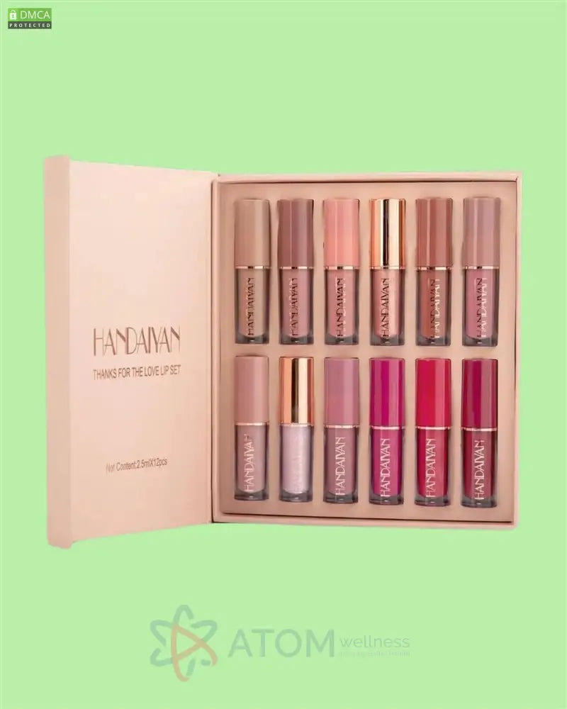 Velvet Matte Liquid Lipstick Set 12Pcs