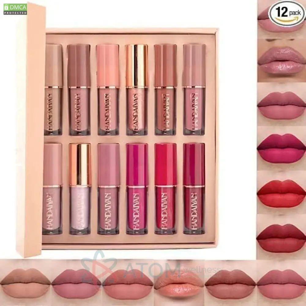 Velvet Matte Liquid Lipstick Set 12Pcs