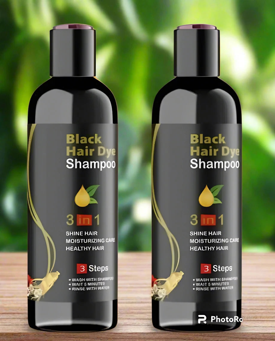 Unisex Instant Black Herbal Hair Dye Shampoo For Grey Coverage 3 In 1(100Ml) Pack Of 2