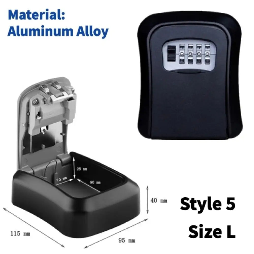 Wall Mounted Key Storage Box With Password Style 5
