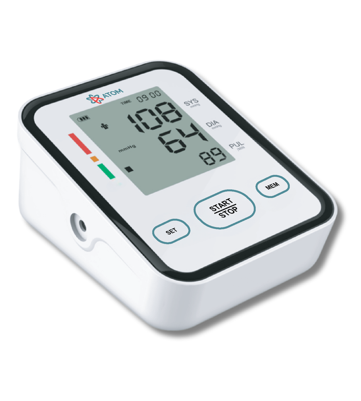 ATOM Wellness BPM 05 Fully Automatic Digital Blood Pressure Monitor | Upper Arm BP Machine with 32-Bit Gold Intelligent Chip, Large Display, Heartbeat Monitoring, 99 Memory, WHO Indicator, Dual Power Mode & 1-Year Warranty