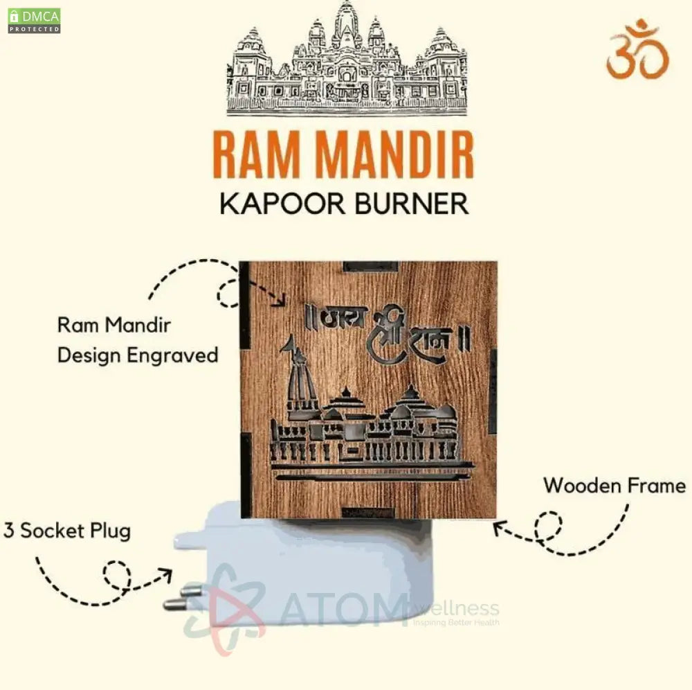 3-In-1 Ayodhya Ram Mandir Aroma Burner & Night Lamp