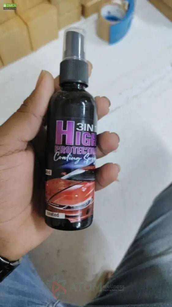 3 In 1 High Protection Quick Car Ceramic Coating Spray - Wax Polish (Pack Of 2)