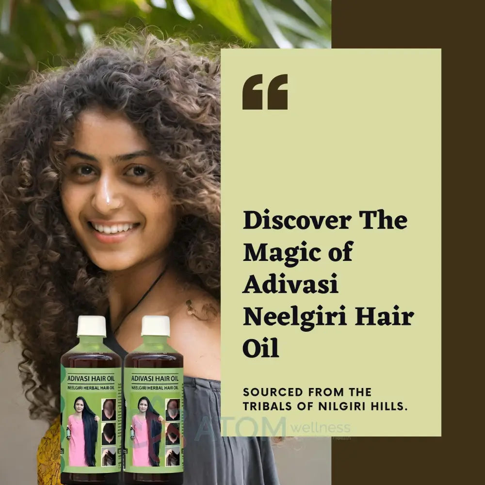 3 Month Pack Of 600Ml Original Adivasi Neelgiri Herbal Hair Oil Hair Oil