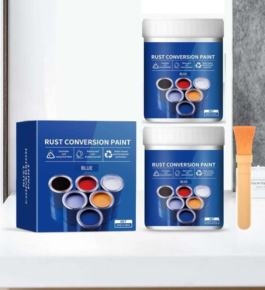 Water-Based Rust Converter Paint for Metal (300g x 2) | All-in-One Rust Transformer & Protective Metal Primer | Weatherproof Anti-Rust Coating for Cars, Gates & Home Maintenance