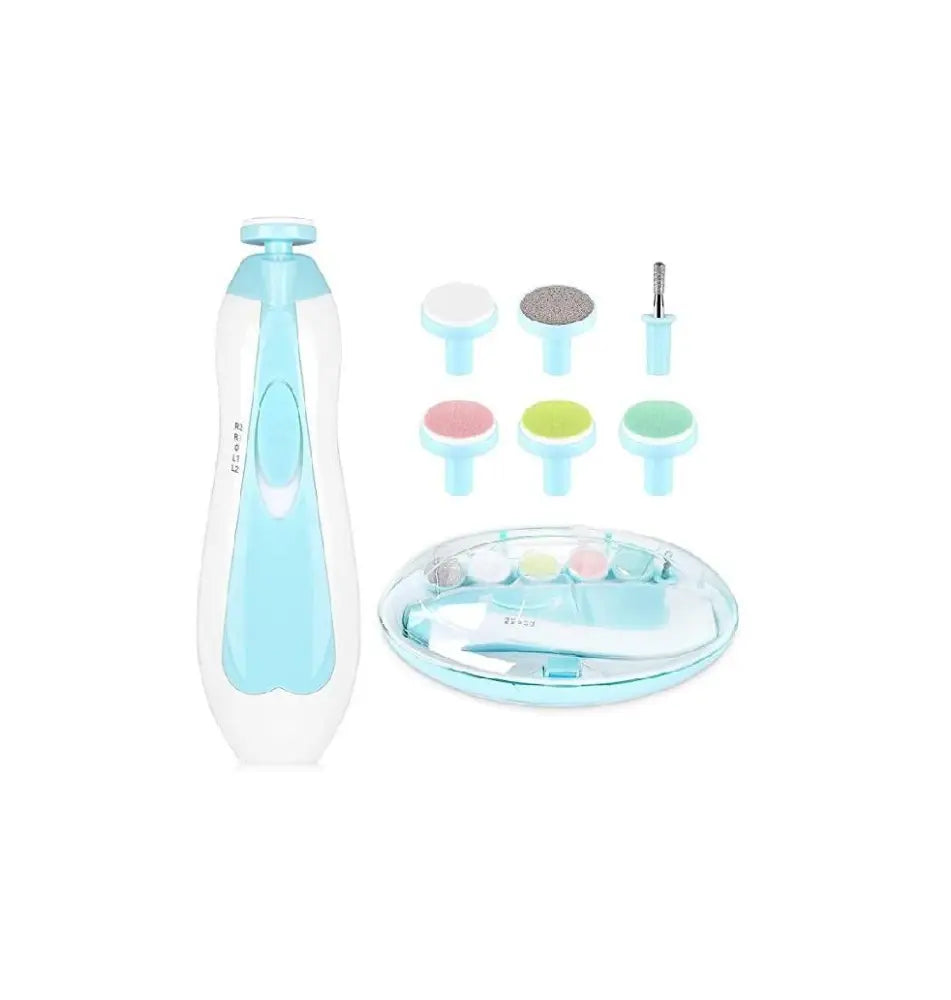 6 In 1 Electric Baby Nail Clipper Polisher With Led Light