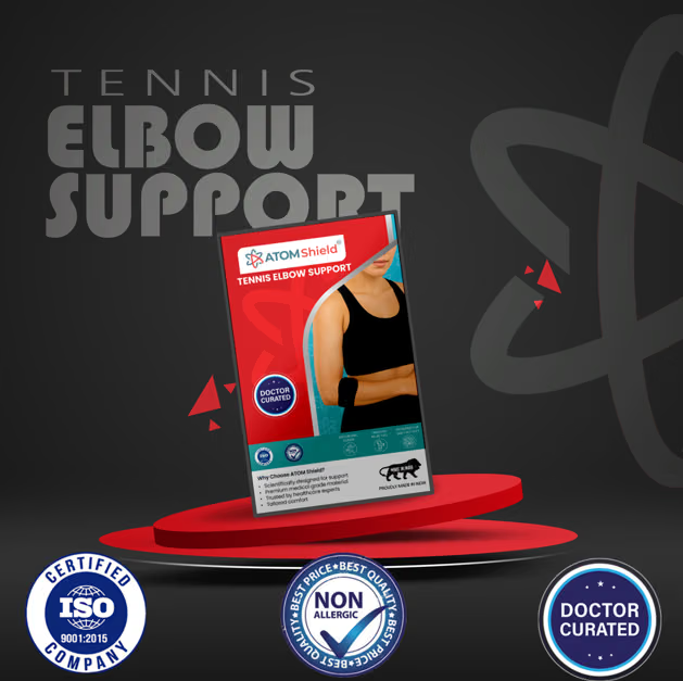 Premium Tennis Elbow Support Band for Men & Women | Adjustable Compression Brace for Sports, Gym, Badminton & Weightlifting