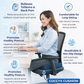 Orthopedic Coccyx Cushion Memory Foam Seat Cushion for Tailbone Pain Relief, Sciatica & Lower Back Support for Office Chair, Car Seat & Wheelchair