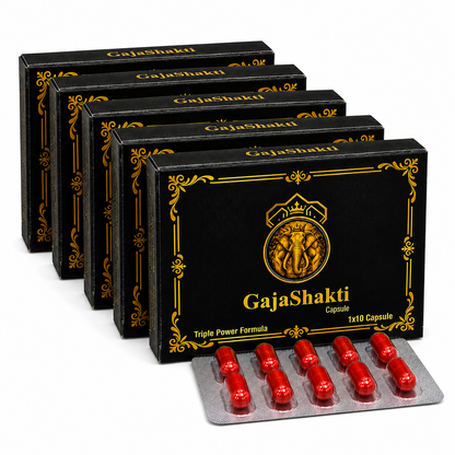 GajaShakti Gold Capsules for Men Ayurvedic Stamina Booster, Strength & Daily Energy Power Capsule | With Pure Himalayan Shilajit, Swarna Bhasma, Kesar & Makardhwaj
