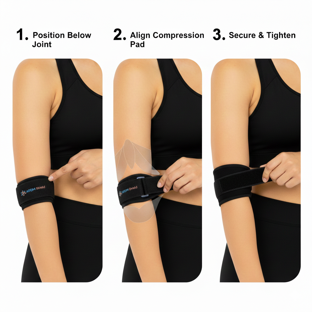 Premium Tennis Elbow Support Band for Men & Women | Adjustable Compression Brace for Sports, Gym, Badminton & Weightlifting