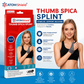 ATOM Shield Thumb Spica Splint for Men & Women | Thumb & Wrist Support Brace with Rigid Thumb Immobilization, Adjustable Straps, Secure Fit & Ergonomic Design