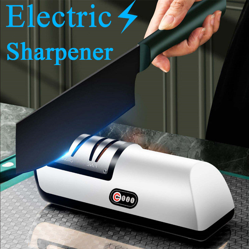 USB Rechargeable Automatic Electric Knife Sharpener For Fast Sharpening Knives and Scissors