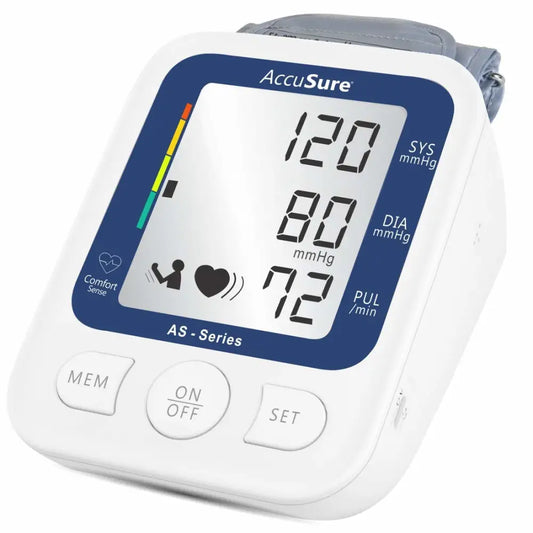 Accusure As Series Automatic And Advance Feature Blood Pressure Monitoring System (White) Regular