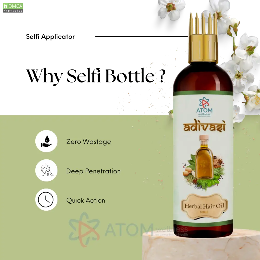 Adivasi Herbal Hair Growth Anti Dandruff Oil Selfi Bottle 100Ml Pack Of 2 Hair Oil