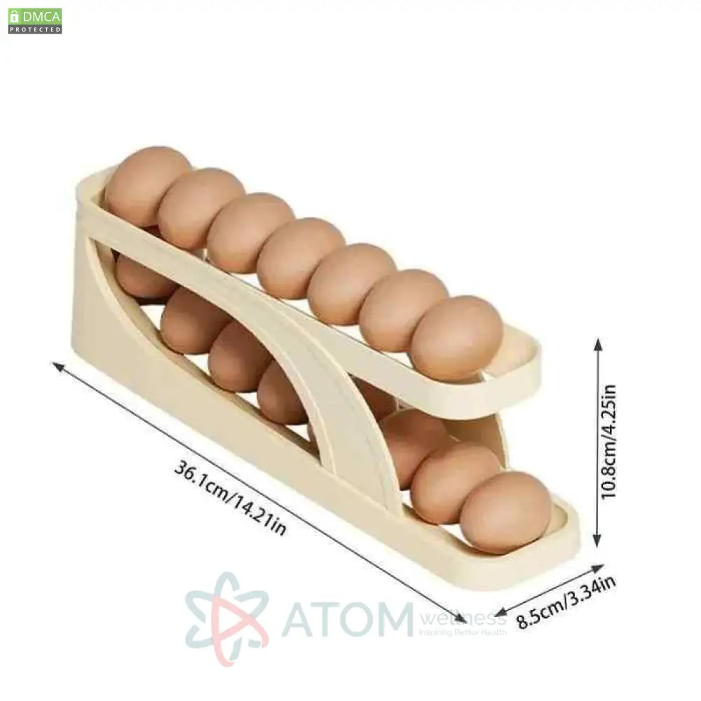 Automatically Rolling Egg Holder Container Display Rack