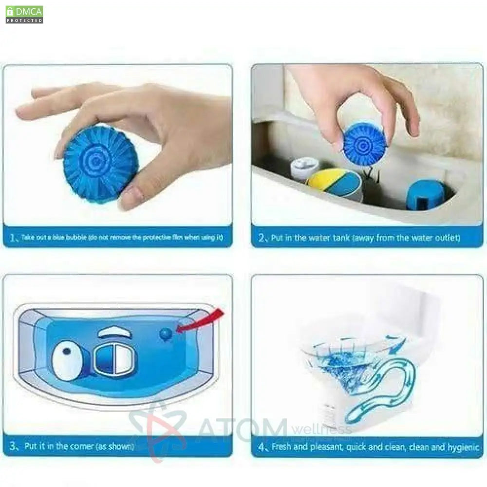 Toilet Cleaning Tablet-Toilet Deodorizer Bathroom Cleaner Tablet Pack of 1 (10pc)