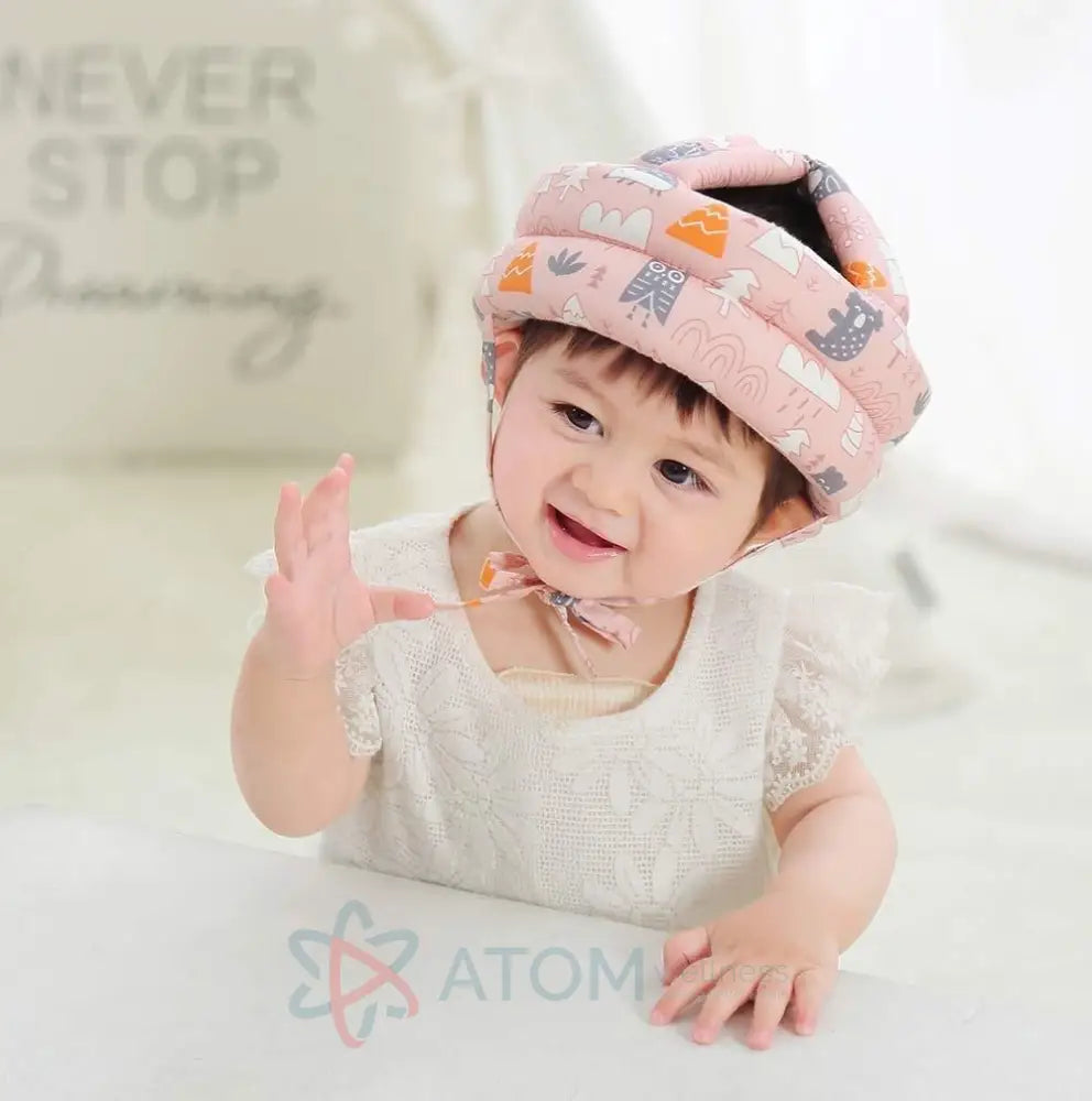 Baby Helmet Toddler Soft Cotton Head Protector Upto 3 Years With Adjustable Strap