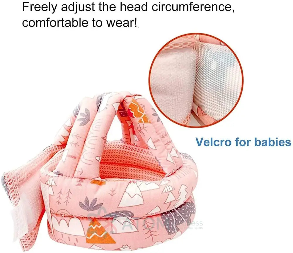 Baby Helmet Toddler Soft Cotton Head Protector Upto 3 Years With Adjustable Strap