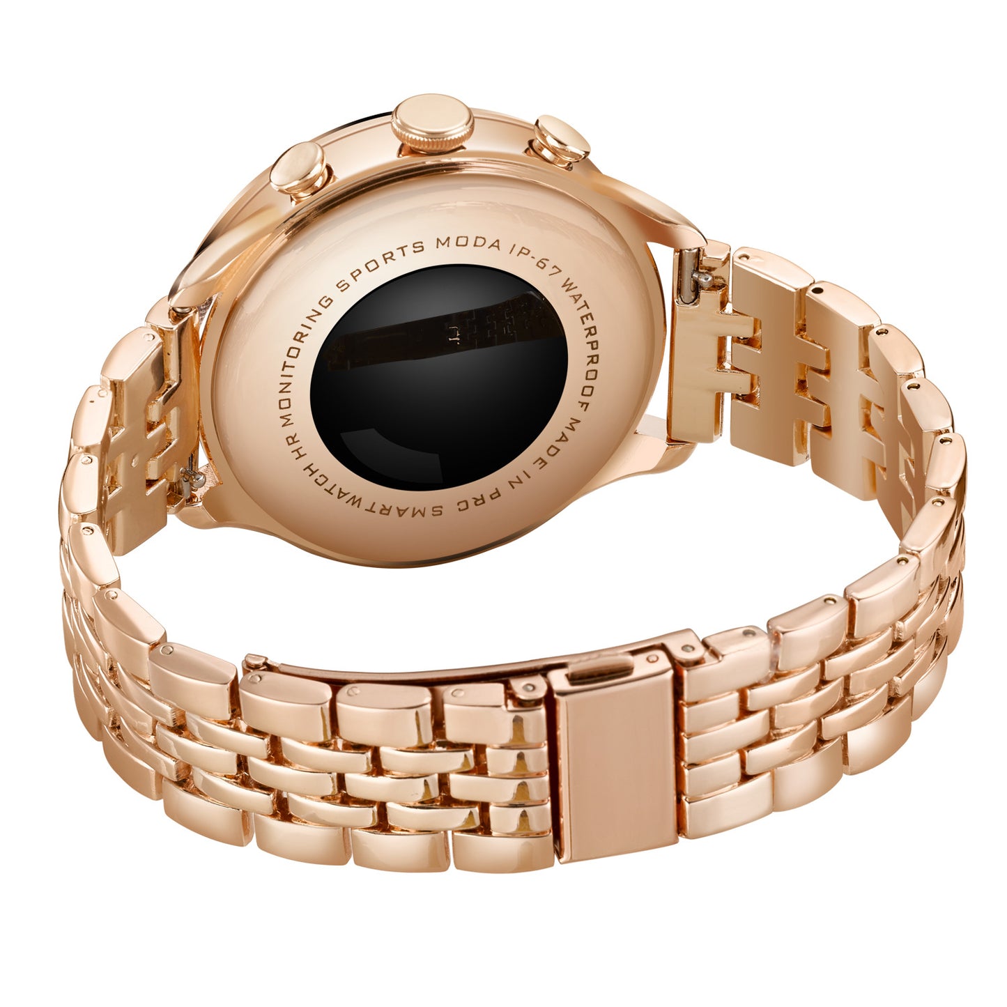 Golden Jewelled Fashionable Waterproof Ladies Smart Watch with Bluetooth Calling ideal for Gifting