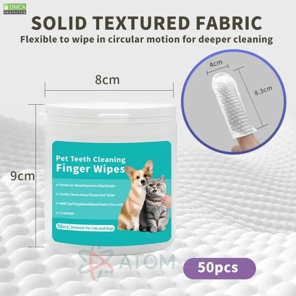 Disposable Dental Finger Wipes For Pets