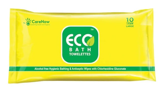 Eco Bath Alcohol Free Hygienic & Antiseptic Large Bed Bathing Wipes - 1 Bag = 10 (Resealable Pack) 2