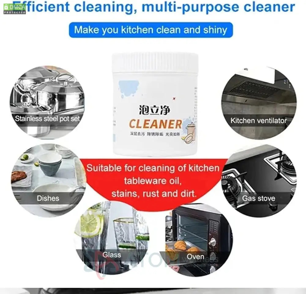 Foam Rust Remover Kitchen All - Purpose Cleaning Powder New Quick Acting Formula (Pack Of 1)