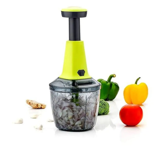 Hand - Press Steel Vegetable Push Chopper Mixer Cutter Food Grade