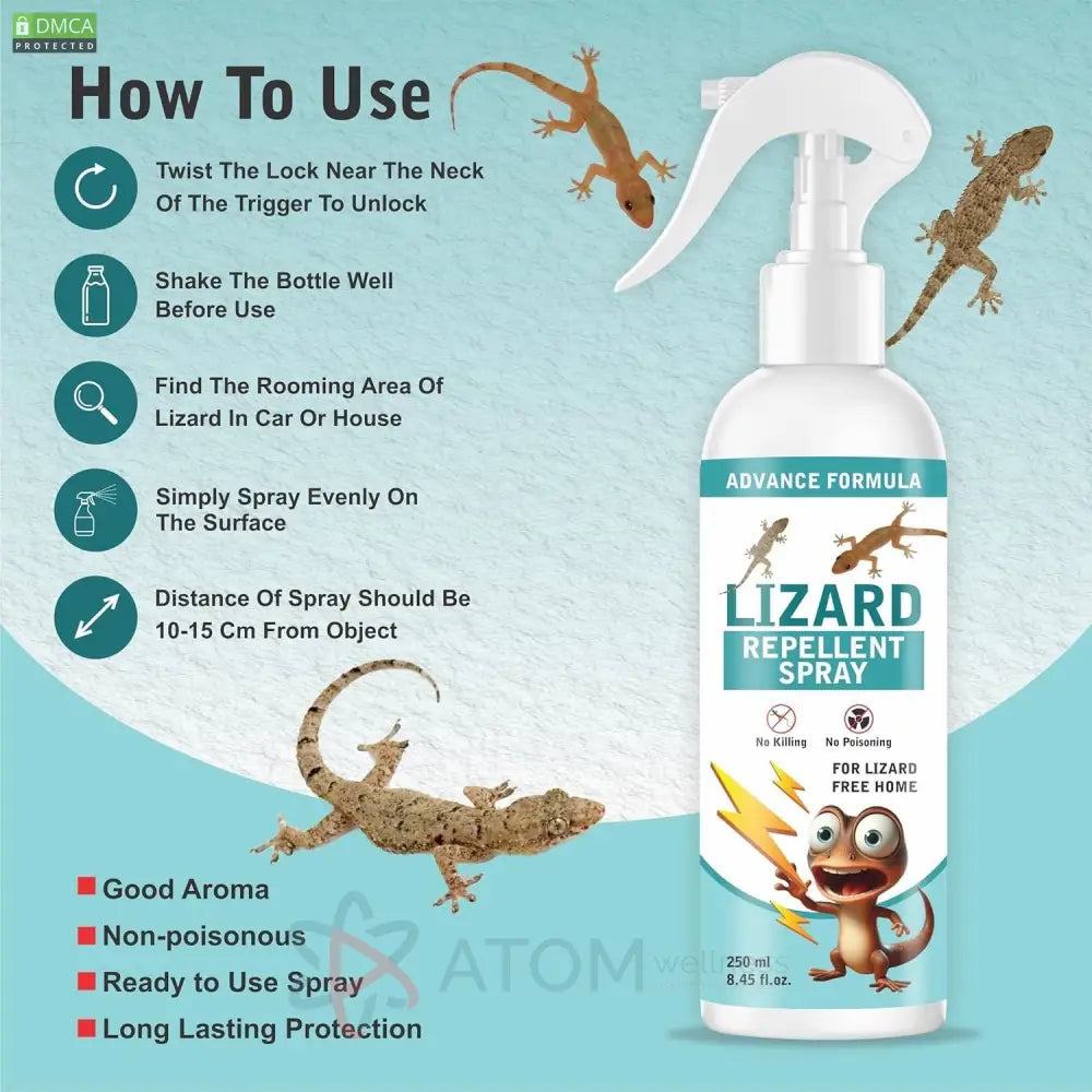 Lizard Repellent for Home Spray Pest Control 250ML (Pack of 2)