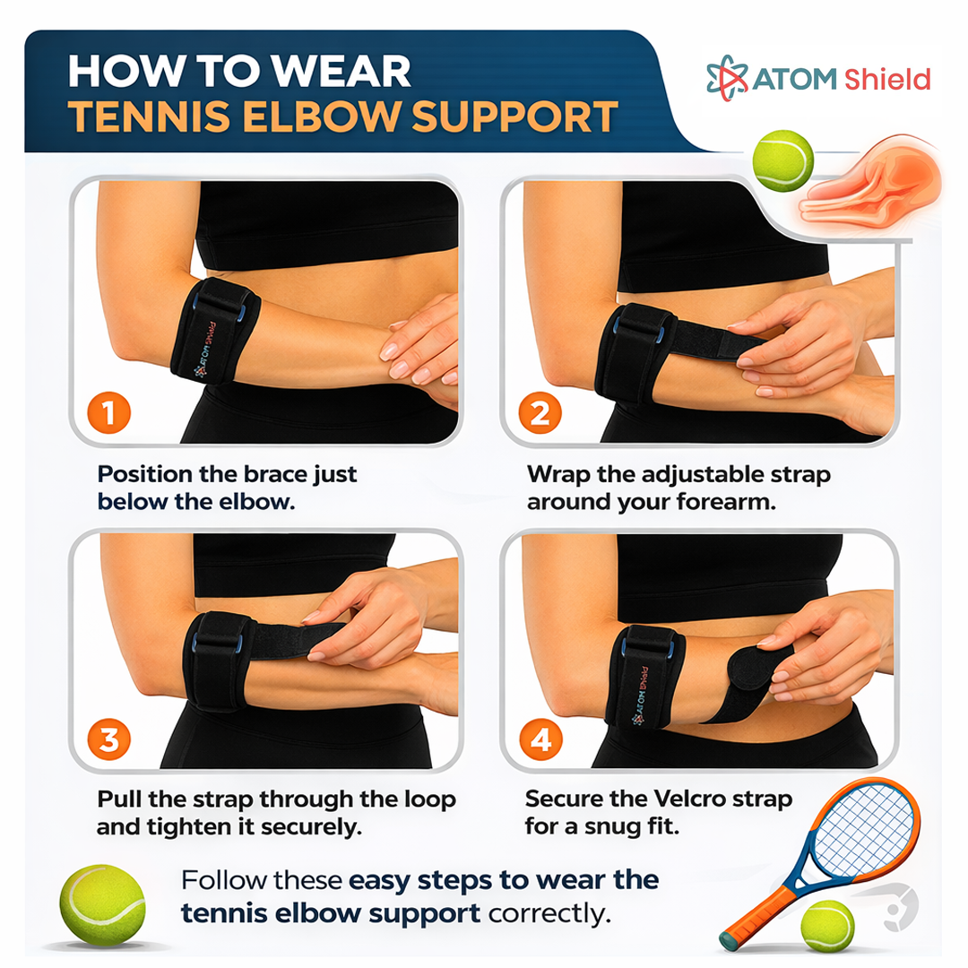 Premium Tennis Elbow Support Band for Men & Women | Adjustable Compression Brace for Sports, Gym, Badminton & Weightlifting