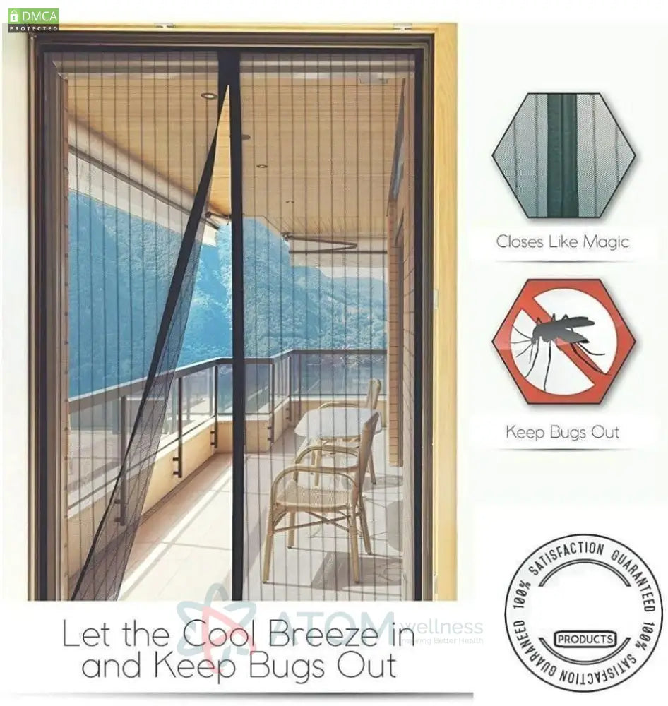 Mesh Screen Net Home Magnetic Foldable Anti Mosquito Door Curtains