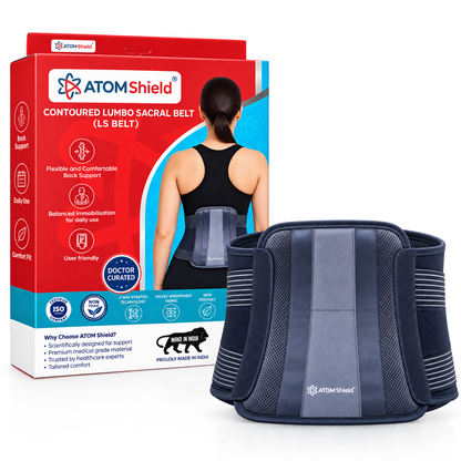 Contoured Lumbo Sacral Belt for Men & Women | Adjustable Lumbar Back Support Belt for Lower Back Pain, Waist Support & Posture Correction