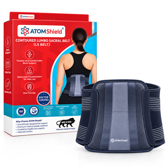Contoured Lumbo Sacral Belt for Men & Women | Adjustable Lumbar Back Support Belt for Lower Back Pain, Waist Support & Posture Correction
